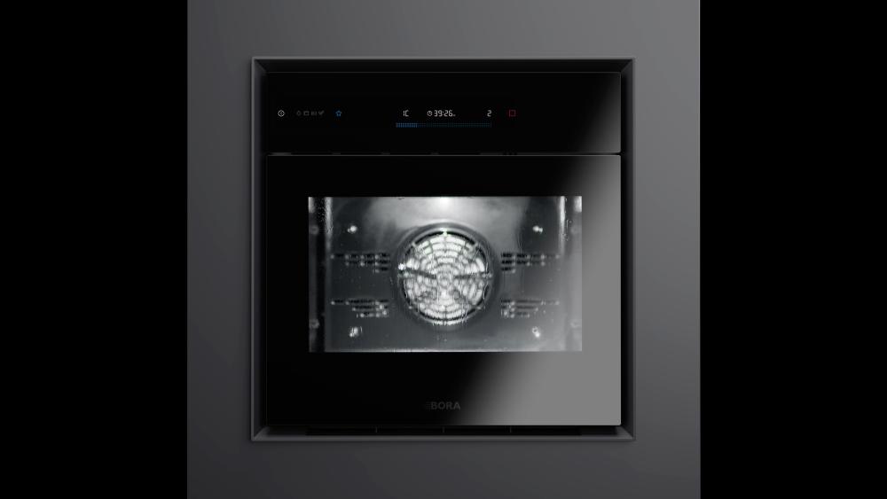 Минималистична камера на фурната BORA Oven Steam без открити нагревателни елементи за лесно почистване