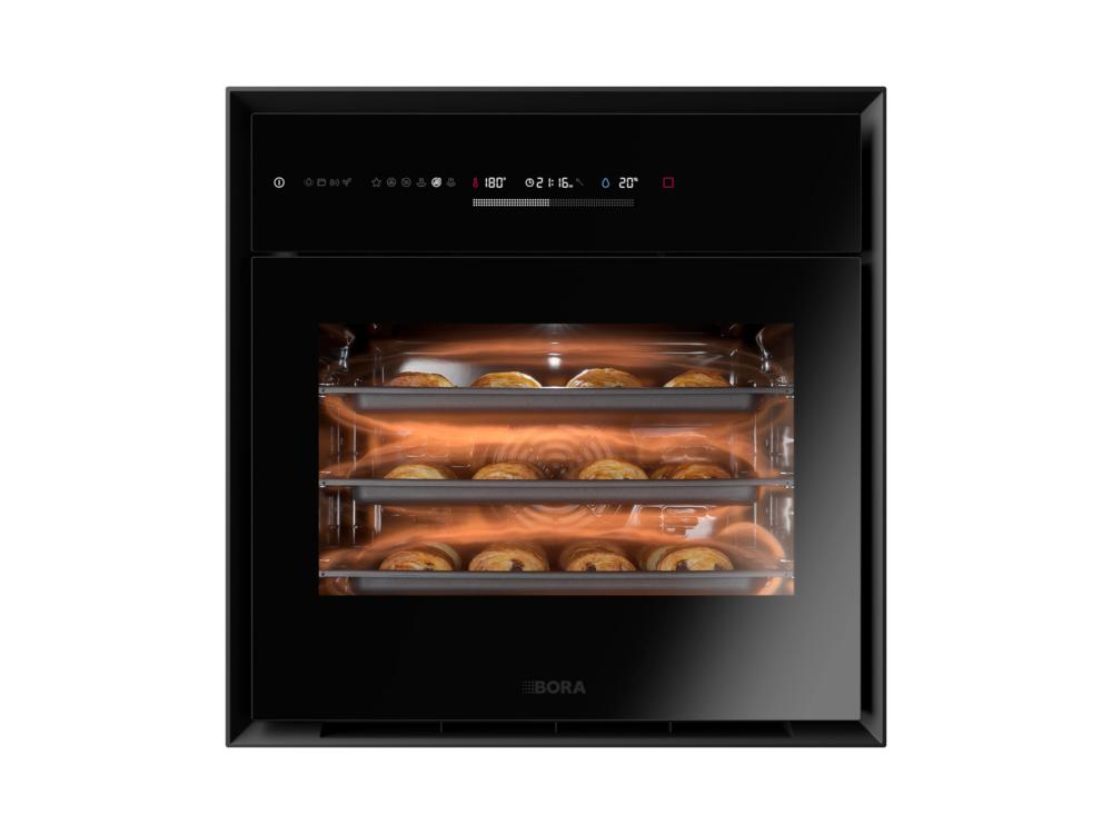 Парова фурна BORA Oven Steam с технология xHeat за равномерно печене с горещ въздух и пара на три нива