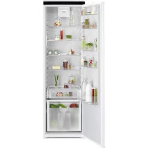 Хладилник за вграждане AEG TK7DS181DS с отворена врата и подредени хранителни продукти
