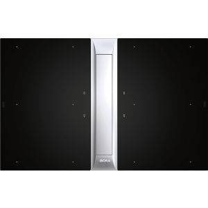 Индукционен плот BORA Professional 3.0 PKAS3FI с четири зони за готвене и централен аспиратор в цвят неръждаема стомана
