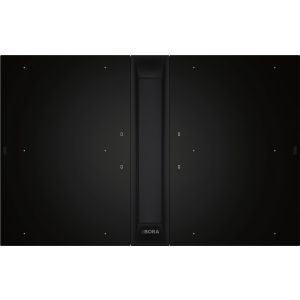 Черен матов индукционен плот BORA Professional 3.0 PKAS3FIABR с четири зони за готвене и централен вграден аспиратор
